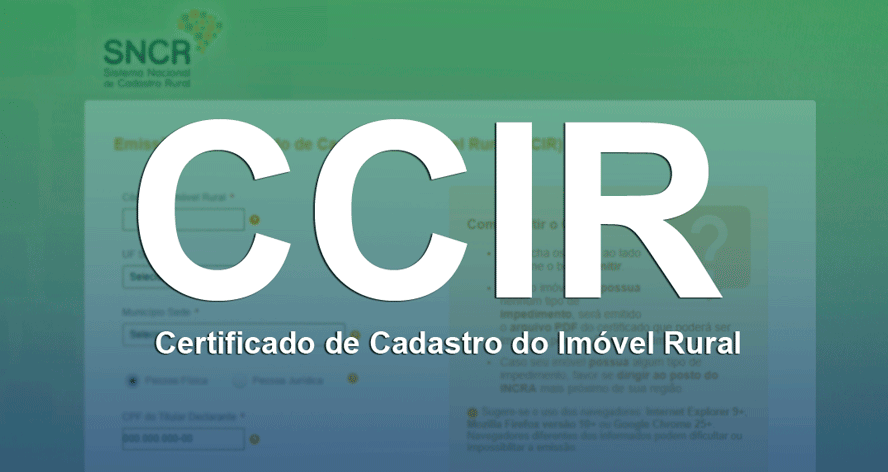 CCIR estará disponível para emissão a partir de 05 de novembro